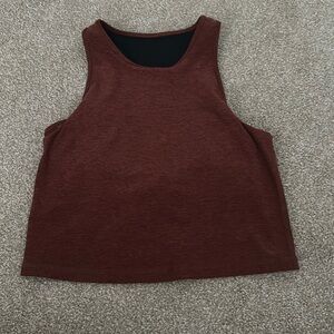 Vuori burgundy high neck tank